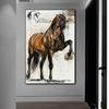 Animal Art Retro Horse Canvas Painting Mural Poster Wall Art Bedroom Living Room Modern Decorative Painting