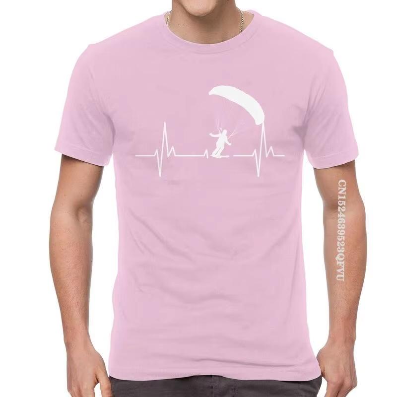 2026 Новые Крутые Мужские Футболки Speedgliding Heartbeat Paragliding Ski Модные Paramotor Parachute Футболка Крутая Футболка