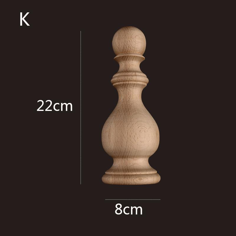 Резьба по дереву, круглая деревянная ножка, мебель для ног, цилиндрический шар, аппликация, декор комнаты в стиле кавайи, украшение для лестницы из дерева в виде льва