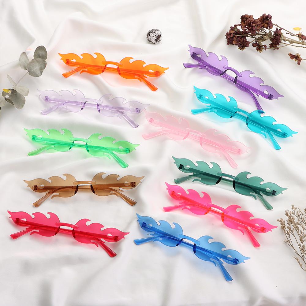 Novelty Eyewear Cosplay Party Flame Shaped Flame Sunglasses Sun Glasses Sunglasses for Women