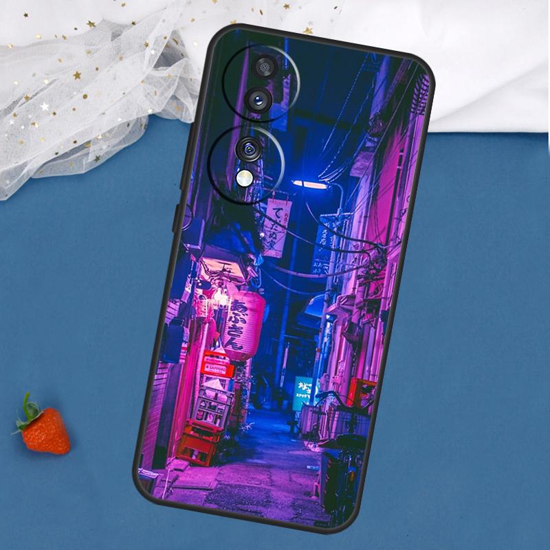Чехол «Неоновый Токио Ночью» для Honor Magic 8 7 5 6 Pro 200 400 50 70 90 Lite Win RT X8c X8b X9a X9b X9c X9d