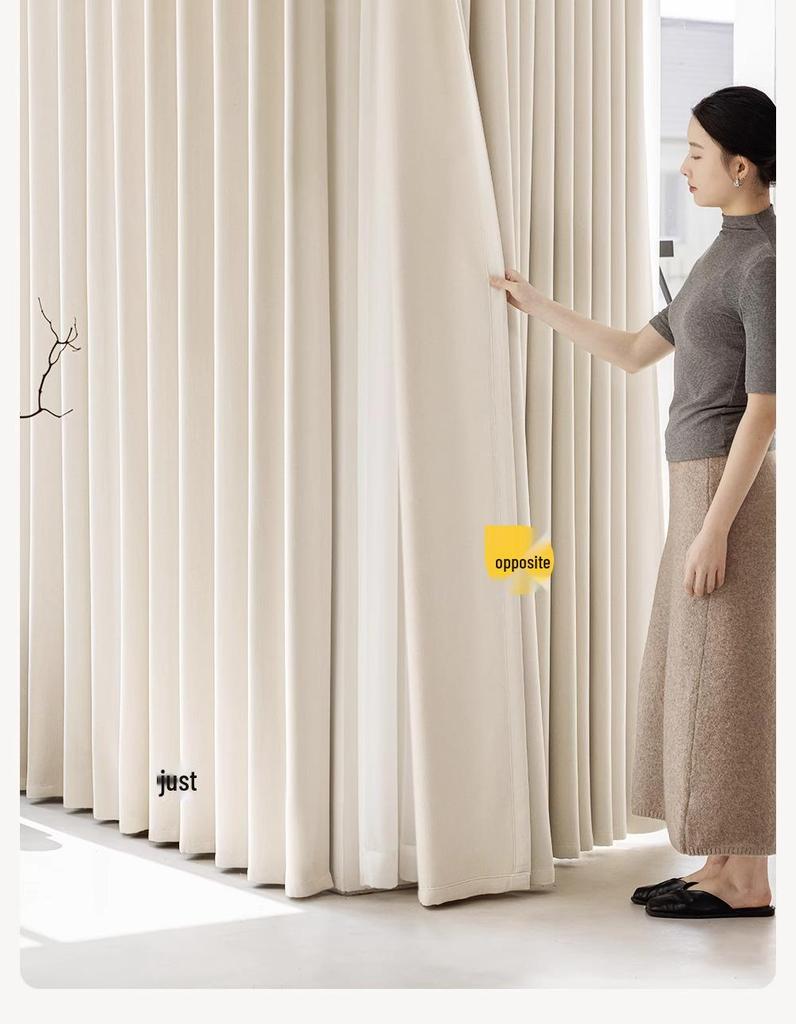 Eco-Friendly Double-Sided Chenille Cashmere Blackout Curtains for Odor-Free, Warm, Safe Sleep