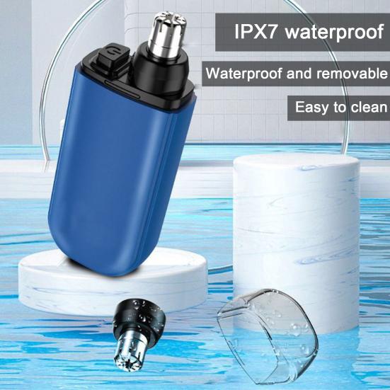 Nose Ear Hair Trimmer 7,000 RPM Precision Tool USB Charging Hair Clipper Portable Painless Eyebrow & Facial Hair Trimmer for Men Women IPX7