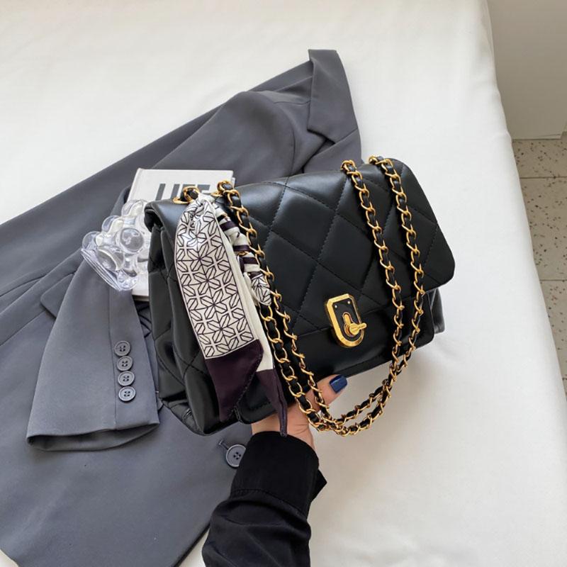 Легкая роскошная красная сумка через плечо высокого класса для женщин, новая модная сумка-цепочка высокого качества Sense Plaid, популярная текстура, сумка через плечо