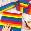 1Set 20pcs Rainbow Striped Art Tissue Paper Colourful Wrapping Paper 20x26in Gift Packing