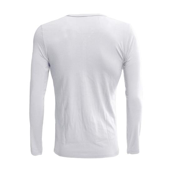 Мужская футболка с V-образным вырезом, длинный рукав, спортивный топ для отдыха, повседневная облегающая рубашка для повседневной носки весной и осенью