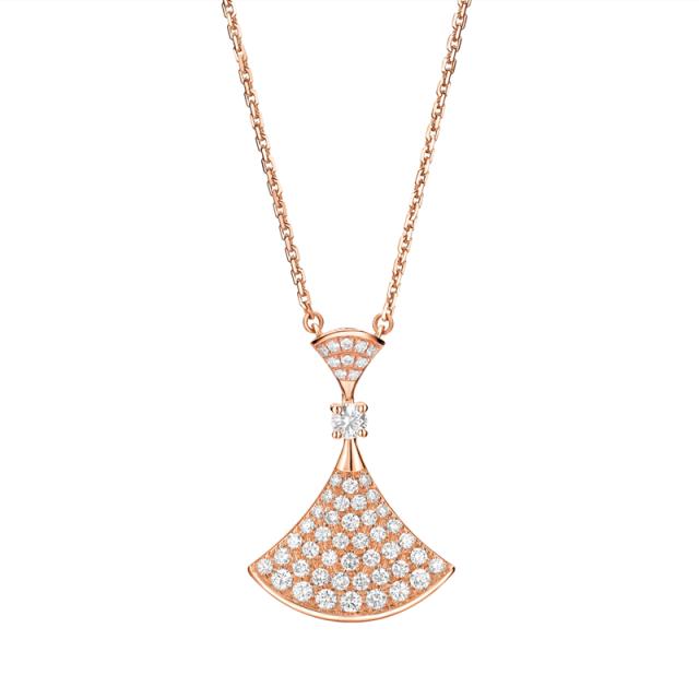 Бутик S925 стерлингового серебра в форме веера кулон юбка ожерелье дамы высокого класса роскошные модные ювелирные изделия