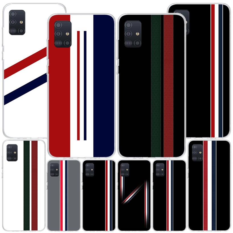 Luxury Sports Line Cool Stripes Phone Case For Samsung Galaxy A52 A32 A22 A12 A51 A31 A50S A30S A20S A10S Note 20 Ultra 10 Plus