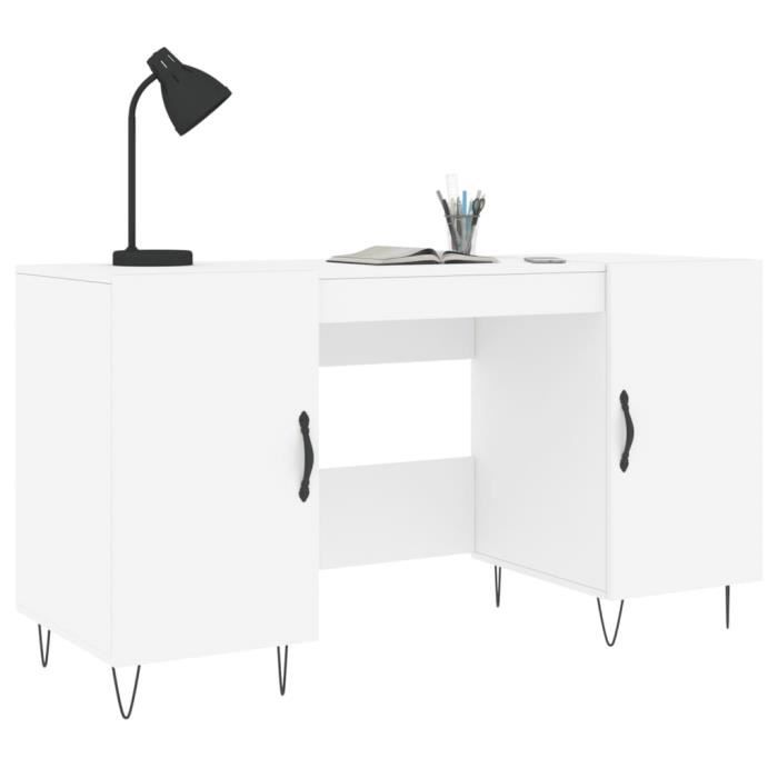 VidaXL White Desk 140x50x75 Cm Engineered Wood 829540