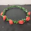 4 шт., корона с цветком розы, цветочный венок для волос для невесты, повязка на голову, гирлянда, головной убор, аксессуары для волос для женщин и девочек, свадебная вечеринка, фестиваль, реквизит для фотосессии