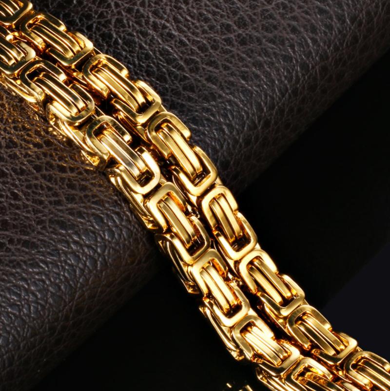 Трендовый властный византийский браслет-цепочка, ожерелье, комбинированный набор для мужчин, тяжелый металлический браслет, панк-рок, байкерские украшения, подарок