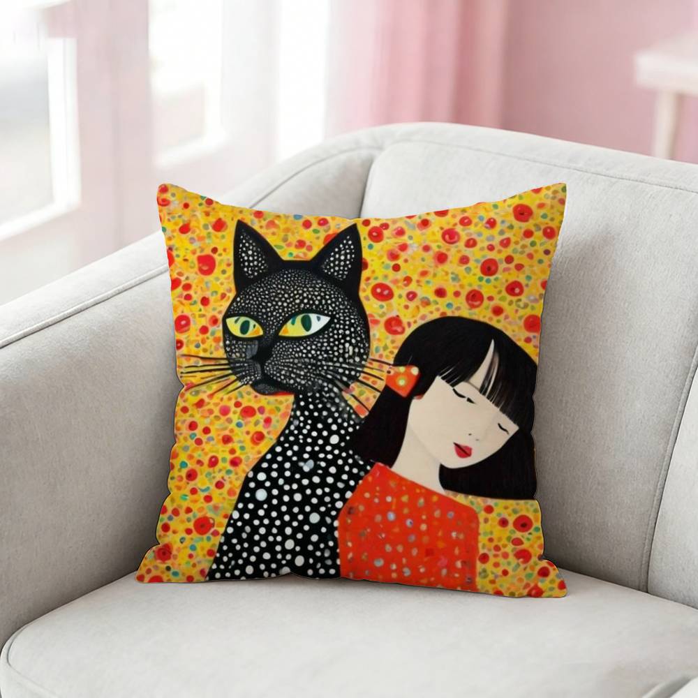 Kusama Yayoi Art Pillow Case For Sofa Living Room Home Office Decor Protective Cover