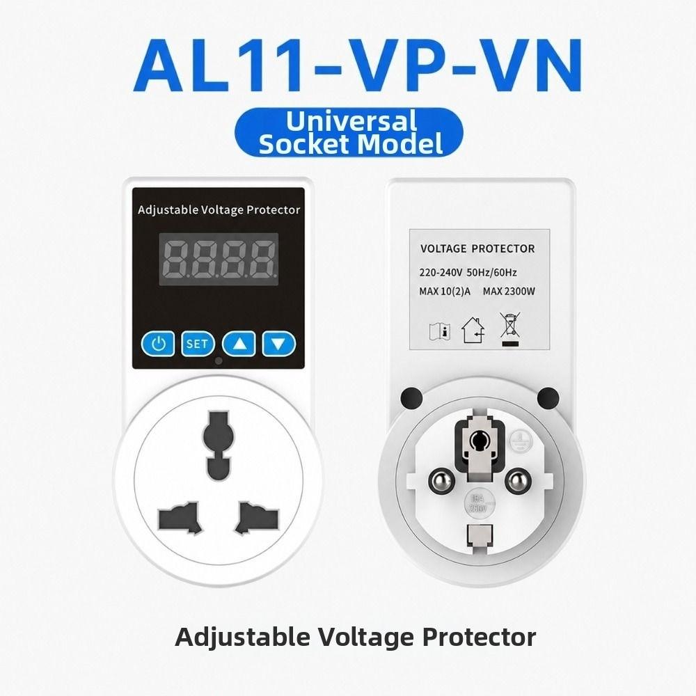 EU/UK Plug Automatic Voltage Protector Socket Over-Voltage Protection Controller Refrigerator