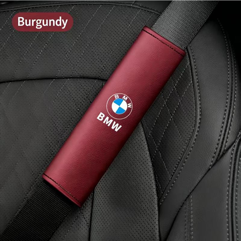 Car Sticker Leather Seat Belt Shoulder Pads Protector Cushion Covers Fit For BMW M Series E46 E90 E60 F30 F10 E39 E36 F20 G30 G2 23EG