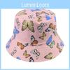 Korean Chic Fisherman Hat Women's Spring Summer Fashion Sunscreen Butterfly Print Bucket Hat Trendy