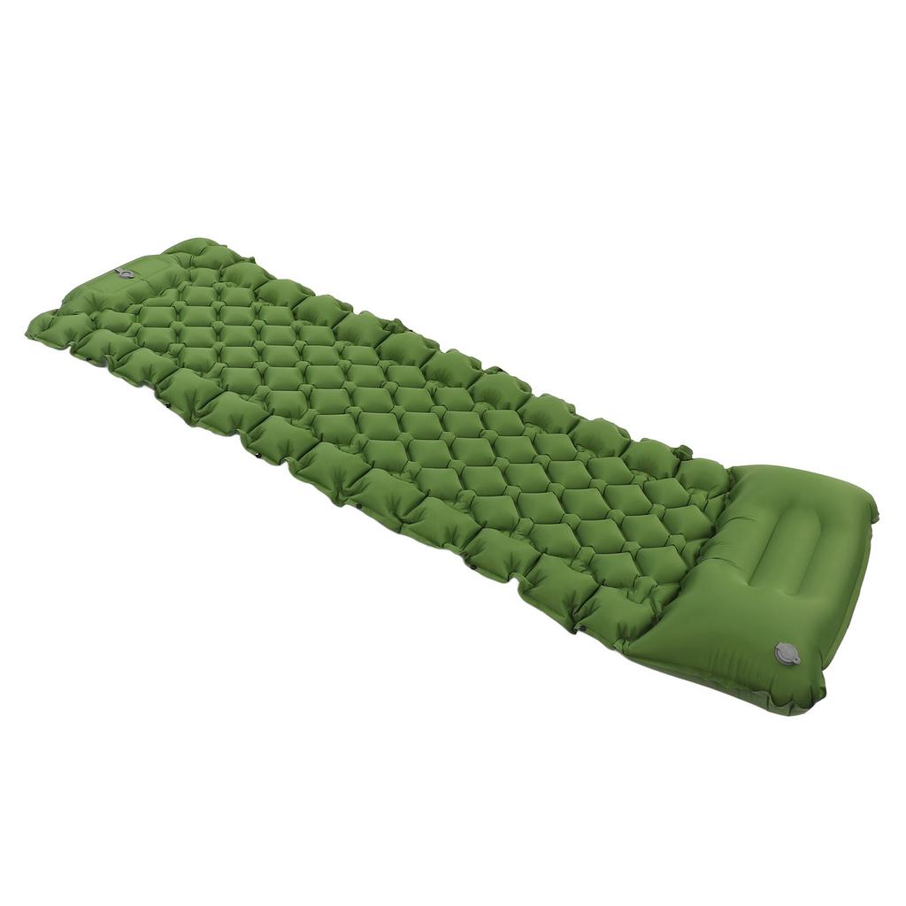 Camping Sleeping Pad Built In Arc Pillow Foot Inflatable Lightweight Portable Sleeping Mat with