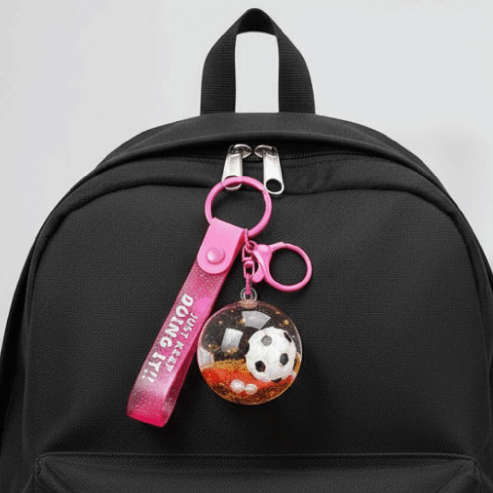 Candy Color Football Quicksand Bottle Transparent Quicksand Bottle Small Ornament for Gifts