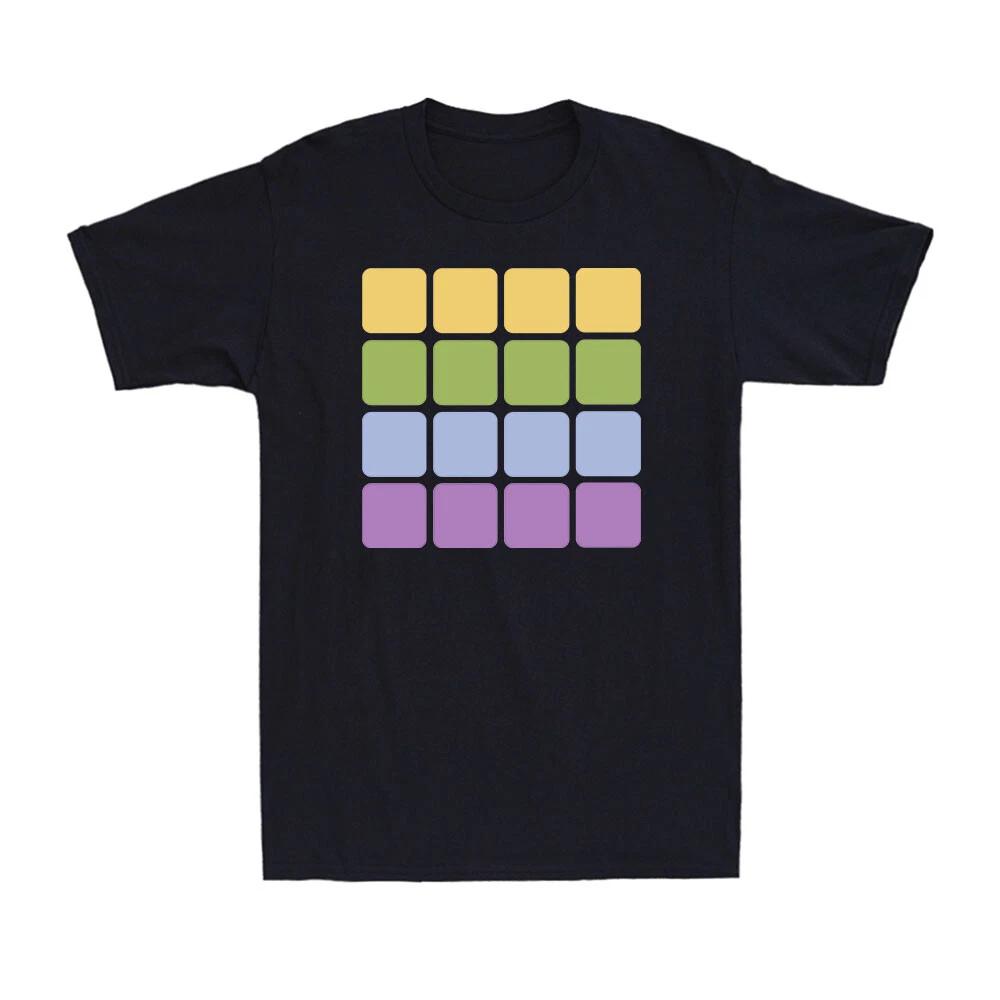 Connections Game Grid Games Funny Gift Novelty Vintage Men's Cotton T-Shirt
