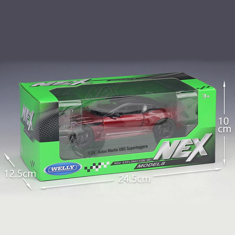 Масштаб 1/24 WELLY Aston Martin DBS Superleggera, модель автомобиля из сплава, литье под давлением, металлические игрушечные транспортные средства, модель автомобиля, коллекция высокой имитации, детские подарки