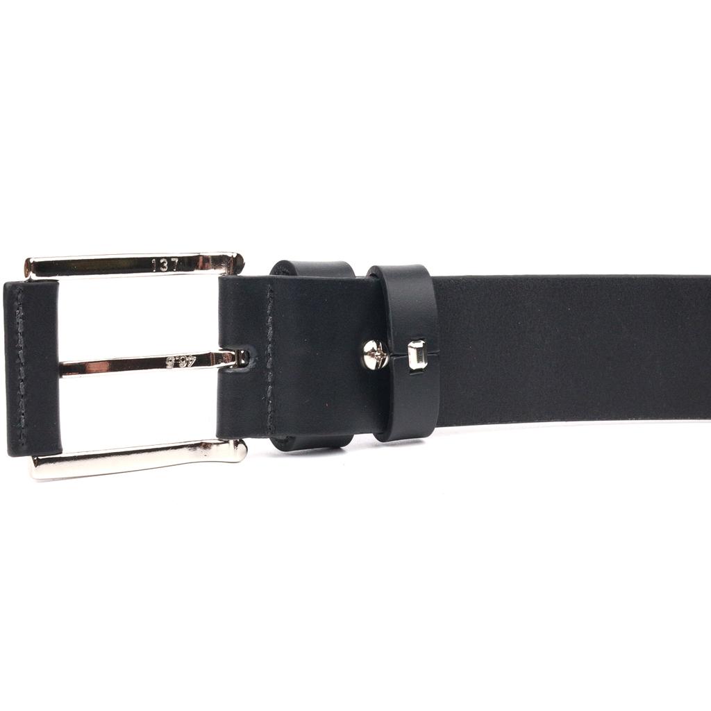 Добротный мужской кожаный ремень GRANDE PELLE Leather Belt 21466 Черный