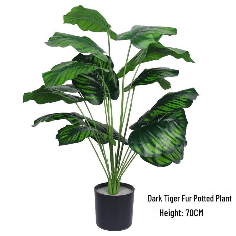 Potted Turtle Back Bonsai: Faux Floor Plant Decoration - Small Green Simulation Ornaments for Living Room
