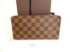 Authentic Damier Leather Round Zip Wallet Porto Monnaie Zip #9803  Refurbished