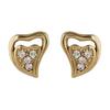 Estele - 24Kt Gold Plated Heart Shaped Earrings with Austrian Crystals for Women and Girls