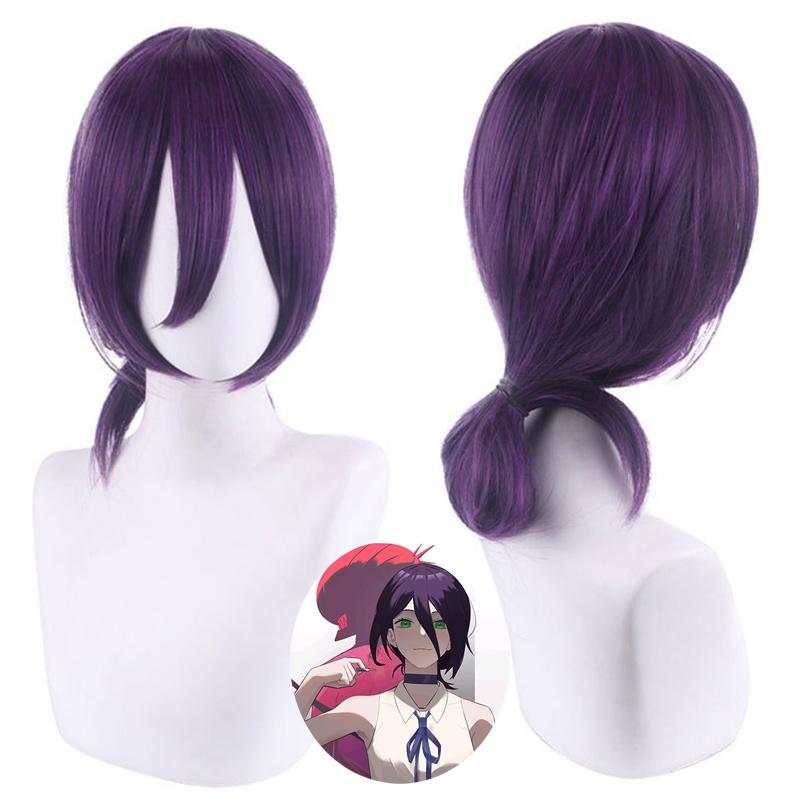 Chainsaw Man Reze Cosplay Wig Horsetail Halloween Party Role Play Props 130 Degrees Heat Resistant