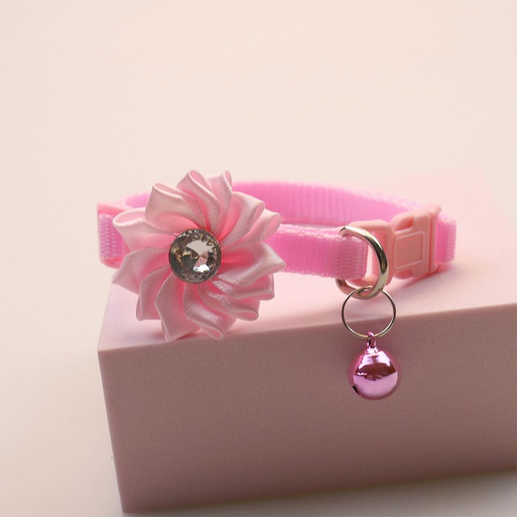 Ошейник для собаки кошки с элегантным цветком кристаллом отрывной костюм ошейник ожерелье большой милый ошейник для собаки девочки