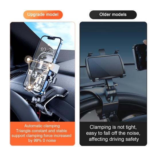 Автомобильный держатель для телефона, регулируемое на 360 градусов крепление для приборной панели, универсальный пружинный зажим, многофункциональное автоматическое крепление для мобильного телефона, опорный кронштейн, аксессуары для телефонов