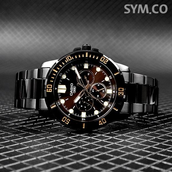 Casio Мужские металлические часы с дайверским дизайном