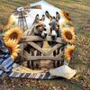 1PC donkey sunflower Umbrella-8-Rib Reinforced, Automatic Open, Lightweight & Durable, Cute Fashion Accessory for Outdoor-P101