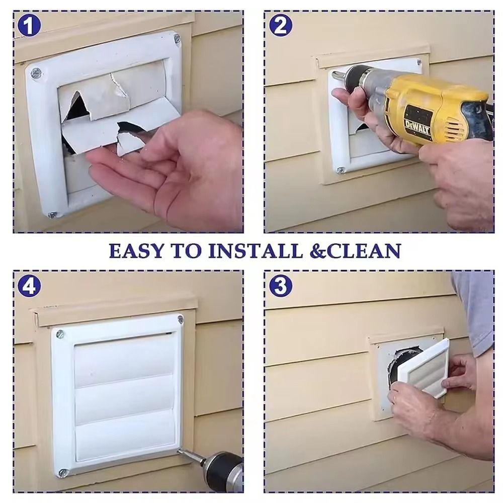 Grille Covers Exhaust Vent Cover Weather Resistant Ventilation Grill Air Shutter Vents For Walls