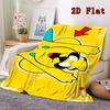 Yellow puppy 2D Flat Pattern Flannel Blanket High quality All Seasons Warmth and Comfort Perfect for Christmas Gifts.MMT0918482