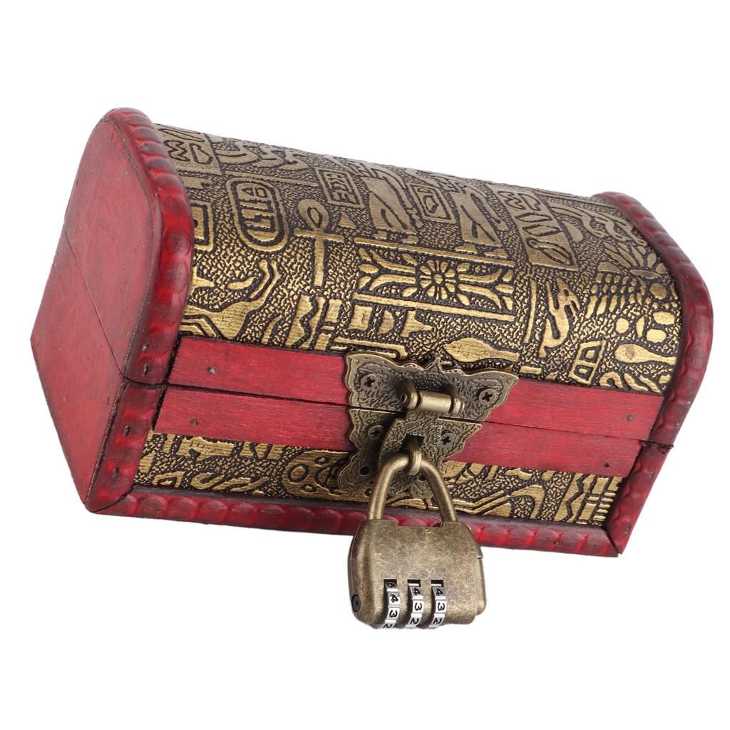 Винтажный классический деревянный футляр в европейском стиле, ящик для хранения ювелирных изделий, контейнер для украшения дома (# 1)