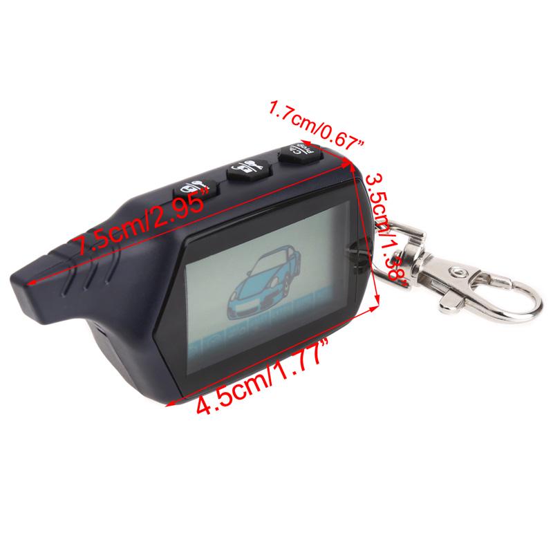 B9 LCD Remote Controller For Two Way Car Alarm Keychain Russian Version