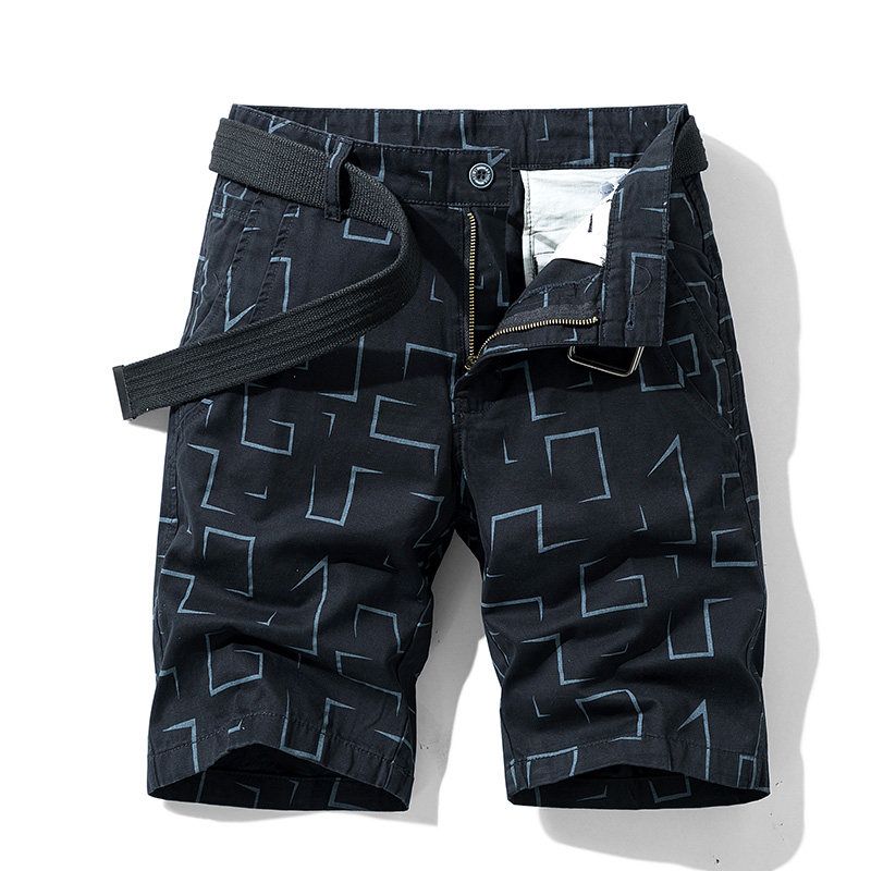 Export Export Tail Goods Multi-Pocket Pure Cotton Workwear Shorts Summer Men's Plus Size Loose Casual Straight-Leg Half Length Middle Pants