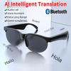 AI Intelligent Translation Glasses Bluetooth-Compatible 5.4 Smart Glasses Wireless Sunglasses Wireless Headset for Men and Women