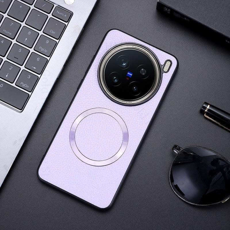 Для Magsafe кожаный чехол для телефона для vivo X200 Pro mini Беспроводная зарядка телефона задняя крышка для VIVO X200 Pro Capa мягкий силиконовый бампер противоударный чехол