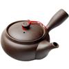 Japanese Style Purple Clay Handmade Teapot – Ceramic Kung Fu Tea Pot with Side Handle & Filter for Office Use