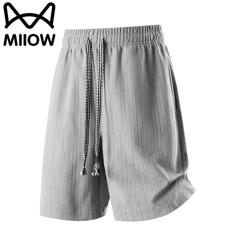 MiiOW Men's Summer Loose Casual Breathable Straight-Leg Shorts