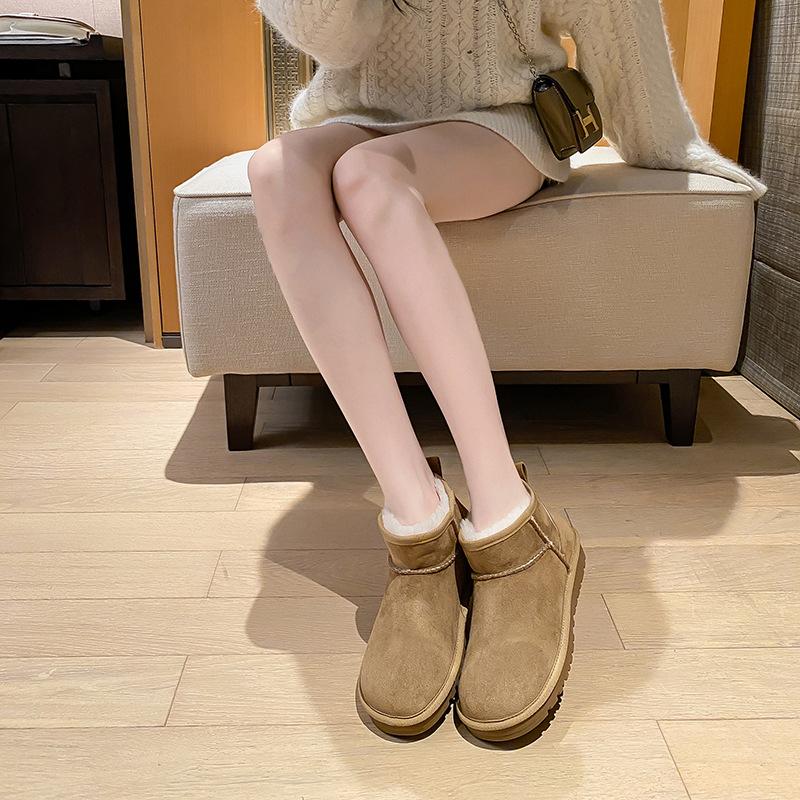 Короткие ботинки Weiwei girl 2913-3 на платформе, зимние меховые сапоги для снега, короткие, из утолщенного бархата и хлопка, женские