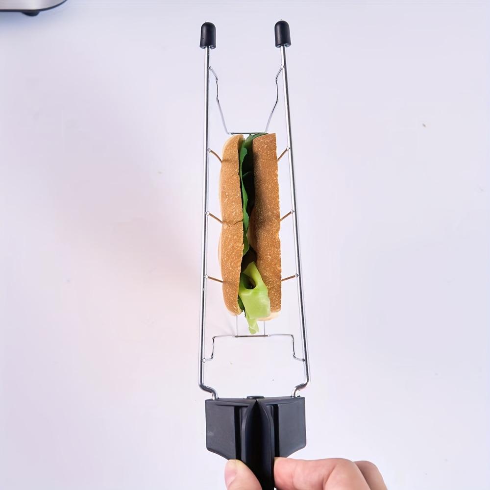 Anti-scald Handle Toast Slice Holder Heat-resistant Sandwich Holder Toaster Grill Rack Breakfast