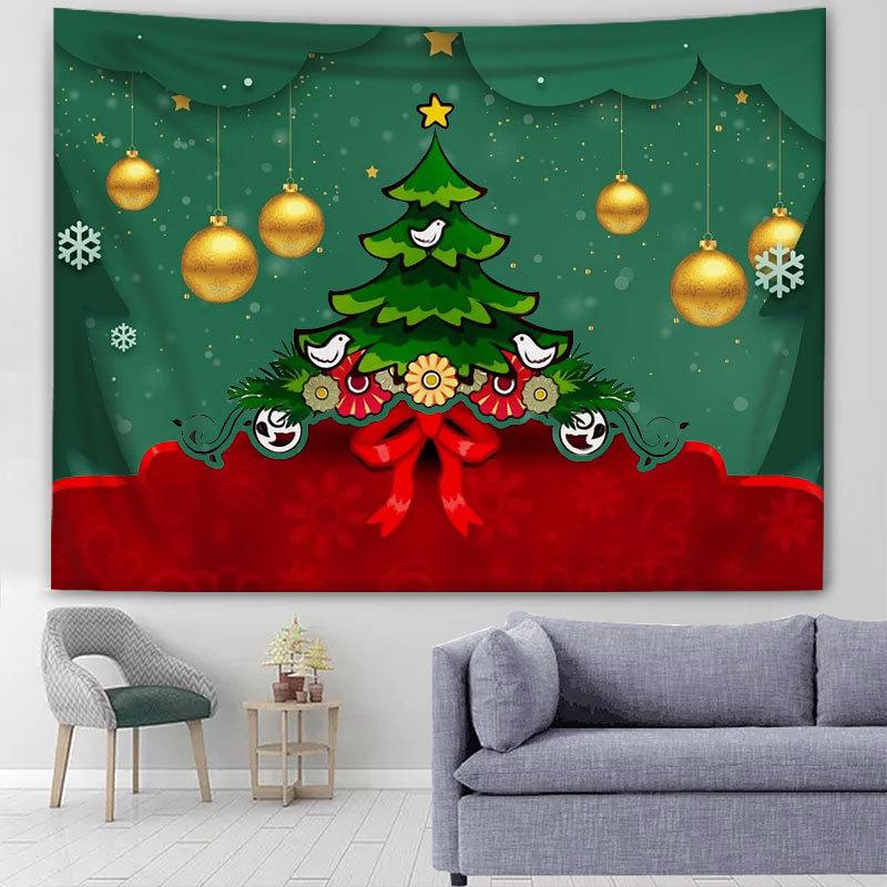 Рождественский фон, ткань, подвесная ткань, прикроватный гобелен для девочек, настенная ткань для общежития, подвесная картина