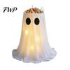 Large Candy Holder Halloween Ghost Bowl, Adjustable Height Holder, Trick or Spooky Party Decorations Treat Standing Storage Dish for Porch Lawn Garden