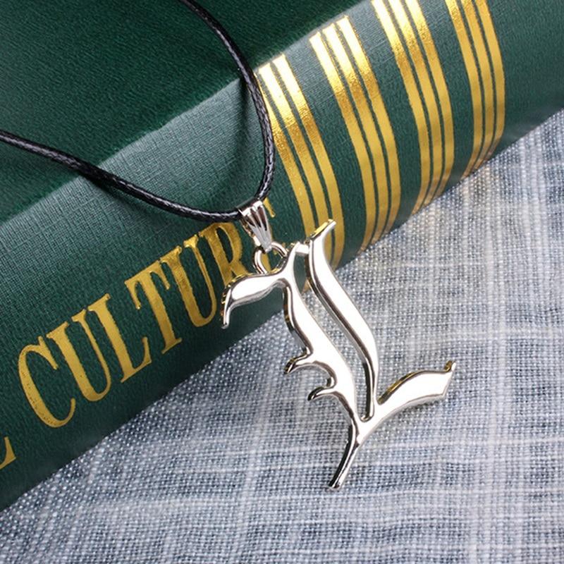 Death Note Double L неосновное ожерелье, умное аниме, модные ювелирные изделия, кулон, аксессуары унисекс для косплея