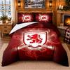 Printed 3Pcs Bedding Set Middlesbrough Pattern Bed Sheet Pillowcase For Bedroom Decor