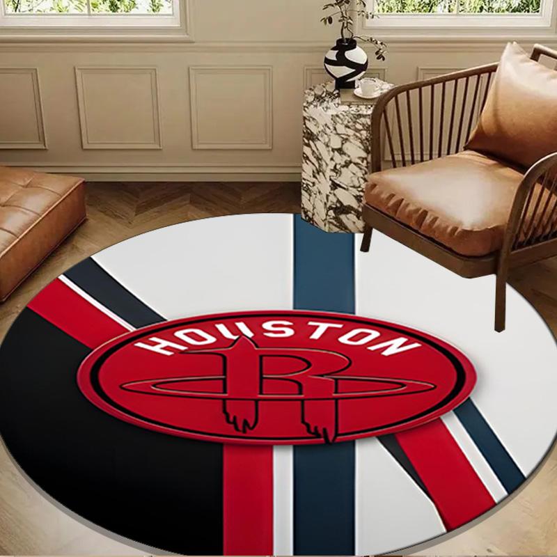 Rockets Team Art Round mat, Anti-slip Circle Carpet Chair rug For livingroom,Bedroom, doormat home decor Gift Christmas Gifts