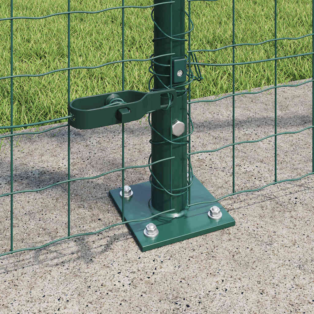 Concrete in Fence Posts 7 Pieces Green