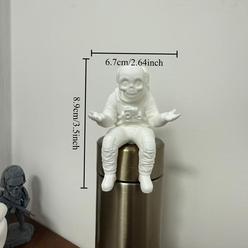 Фигурка Астронавта-Скелета 3D-Печать Смущенный Сидящий Космонавт Украшения Креативность Домашние Настольные Украшения Спутник Домашний Декор